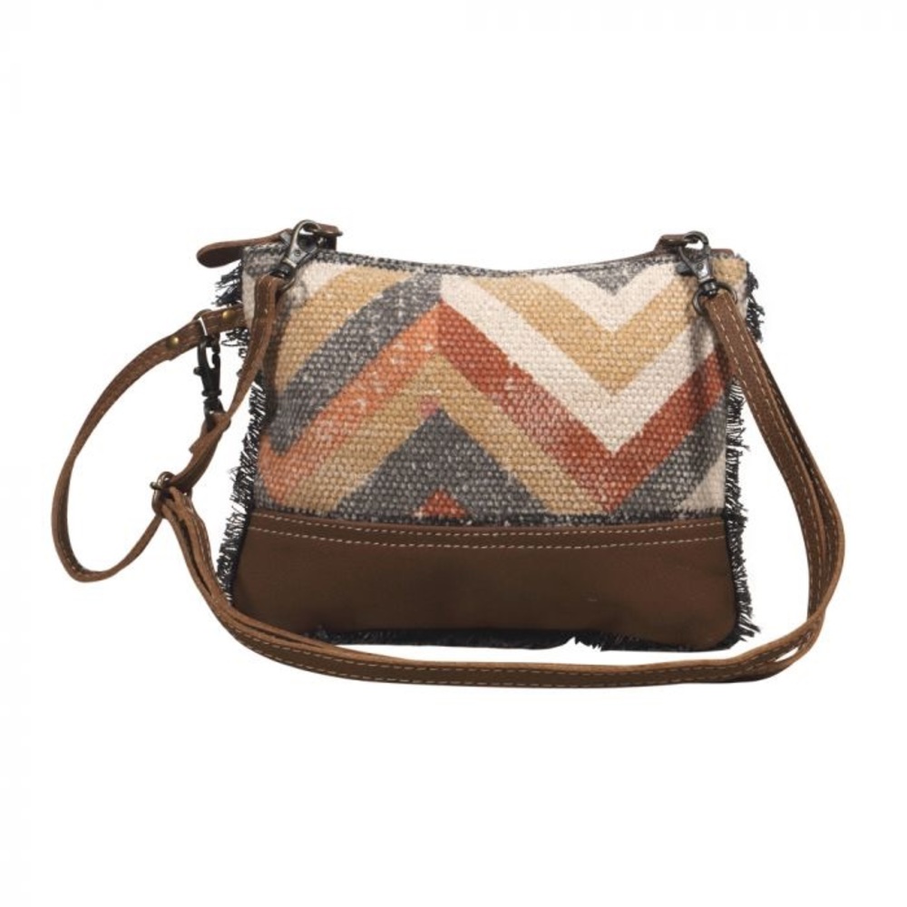 NWT Myra Bag Eccentric Small Crossbody Purse Zig Zag Chevron